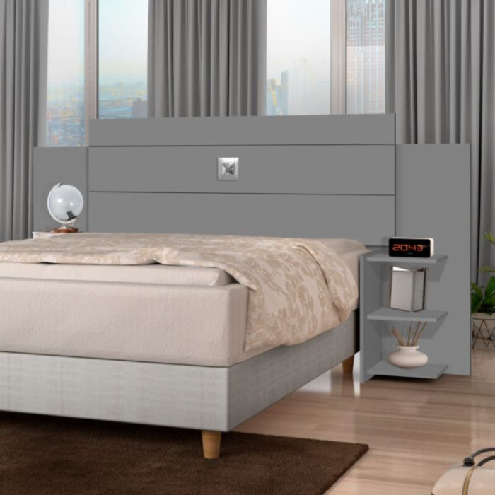 Cabecera para Cama Acapulco 140|160 J&A Gris | Gris Jequitiba